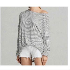 All Saints Oversized Rita Long Sleeve Tee, S